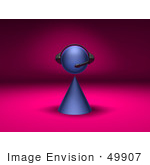 #49907 Royalty-Free (Rf) Illustration Of A 3d Purple Avatar Character Wearing A Headset - Version 2