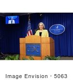 #5063 Stock Photography Of Director Of The Cdc Julie Gerberding At A News Conference