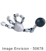#50678 Royalty-Free (Rf) Illustration Of A 3d Futuristic Robot Hand Gesturing A Ok