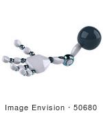 #50680 Royalty-Free (Rf) Illustration Of A 3d Futuristic Robot Hand