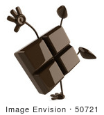 #50721 Royalty-Free (Rf) Illustration Of A 3d Milk Chocolate Bar Mascot Doing A Hand Stand