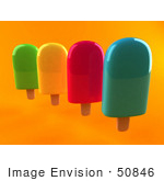 #50846 Royalty-Free (Rf) Illustration Of A 3d Ice Lollies - Version 2