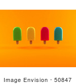 #50847 Royalty-Free (Rf) Illustration Of A 3d Ice Lollies - Version 1