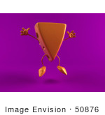 #50876 Royalty-Free (Rf) Illustration Of A 3d Cheese Wedge Character Jumping - Version 2