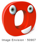 #50907 Royalty-Free (Rf) Illustration Of A 3d Red Character Letter O
