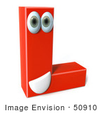 #50910 Royalty-Free (Rf) Illustration Of A 3d Red Character Letter L