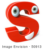#50913 Royalty-Free (Rf) Illustration Of A 3d Red Character Letter S