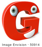 #50914 Royalty-Free (Rf) Illustration Of A 3d Red Character Letter G