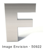 #50922 Royalty-Free (Rf) Illustration Of A 3d Chrome Alphabet Letter F