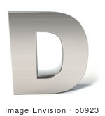 #50923 Royalty-Free (Rf) Illustration Of A 3d Chrome Alphabet Letter D