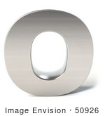 #50926 Royalty-Free (Rf) Illustration Of A 3d Chrome Alphabet Letter O
