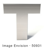 #50931 Royalty-Free (Rf) Illustration Of A 3d Chrome Alphabet Letter T