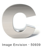 #50939 Royalty-Free (Rf) Illustration Of A 3d Chrome Alphabet Letter C