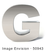 #50943 Royalty-Free (Rf) Illustration Of A 3d Chrome Alphabet Letter G