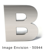 #50944 Royalty-Free (Rf) Illustration Of A 3d Chrome Alphabet Letter B