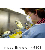 #5103 Stock Photography Of Deborah Cannon Of The Special Pathogens Branch Processing Sars Specimens