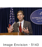 #5143 Photography Of A Monkeypox Press Briefing By Dr David Fleming On June 11 2003