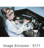 #5171 1970 Picture Of A Nurse Working With A Mycology Lab Training Kit