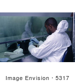 #5317 Picture Of A Laboratory Worker Storing Specimens In Test Tubes During A Lab Experiment