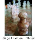 #53725 Royalty-Free Stock Photo Of A Marble Chess Piece