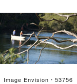 #53756 Royalty-Free Stock Photo Of Bare Branches With Men Fishing