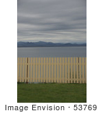 #53769 Royalty-Free Stock Photo Of A Fence By A Beach