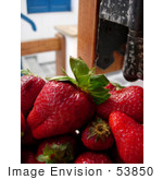 #53850 Royalty-Free Stock Photo Of A Closeup Of Strawberries