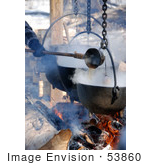 #53860 Royalty-Free Stock Photo Of An Iron Kettle