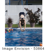 #53864 Royalty-Free Stock Photo Of A The Dive