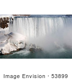 #53899 Royalty-Free Stock Photo Of Niagara Falls In Winter Canadian Side