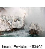 #53902 Royalty-Free Stock Photo Of Niagara Falls In Winter Canadian Side