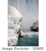 #53905 Royalty-Free Stock Photo Of Niagara Falls In Winter Canadian Side