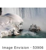 #53906 Royalty-Free Stock Photo Of Niagara Falls In Winter Canadian Side