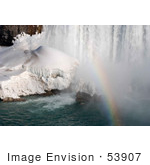 #53907 Royalty-Free Stock Photo Of Niagara Falls In Winter Canadian Side