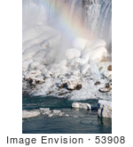#53908 Royalty-Free Stock Photo Of Niagara Falls In Winter Canadian Side