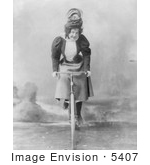 #5407 Madge Lessing On A Bike
