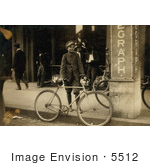 #5512 Postal Telegraph Messenger With Bike