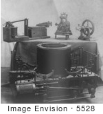 #5528 First Locomotive, Sewing Machine, Telegraph Instrument by JVPD