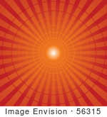 #56315 Royalty-Free (Rf) Clip Art Illustration Of A Red And Orange Radial Burst Background Of Light Rays