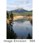 #569 Photo Of A Snow Capped Mountain And Applegate Lake Oregon