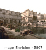 #5807 Stock Photography Of A Pool At Thermae Or Roman Baths In Bath England