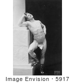 #5917 Eugen Sandow Leaning on a Pillar by JVPD