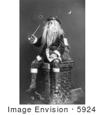 #5924 Santa On Chimney