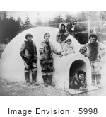 #5998 Inuit Eskimos With Igloo