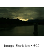 #602 Picture Of Sunset At Applegate Lake With The Intake Tower Viewpoint