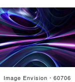 #60706 Royalty-Free (RF) Illustration Of A Reflective Blue Spiral Website Background - Version 2 by Julos