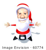 #60774 Royalty-Free (Rf) Illustration Of A 3d Santa Claus Holding His Arms Open - Version 7