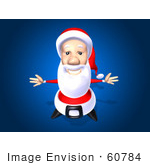 #60784 Royalty-Free (Rf) Illustration Of A 3d Santa Holding His Arms Open - Version 2