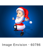 #60786 Royalty-Free (Rf) Illustration Of A 3d Santa Holding His Arms Open - Version 1