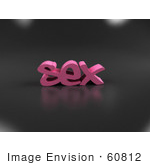 #60812 Royalty-Free (Rf) Illustration Of The 3d Word Sex - Version 2